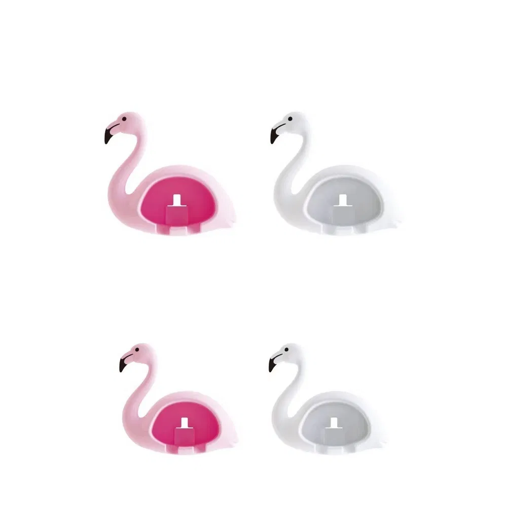 ABS Plastic Toothbrush Organizer Cartoon Wall Mounted Toothbrush Holder 2 Holes Bl18497