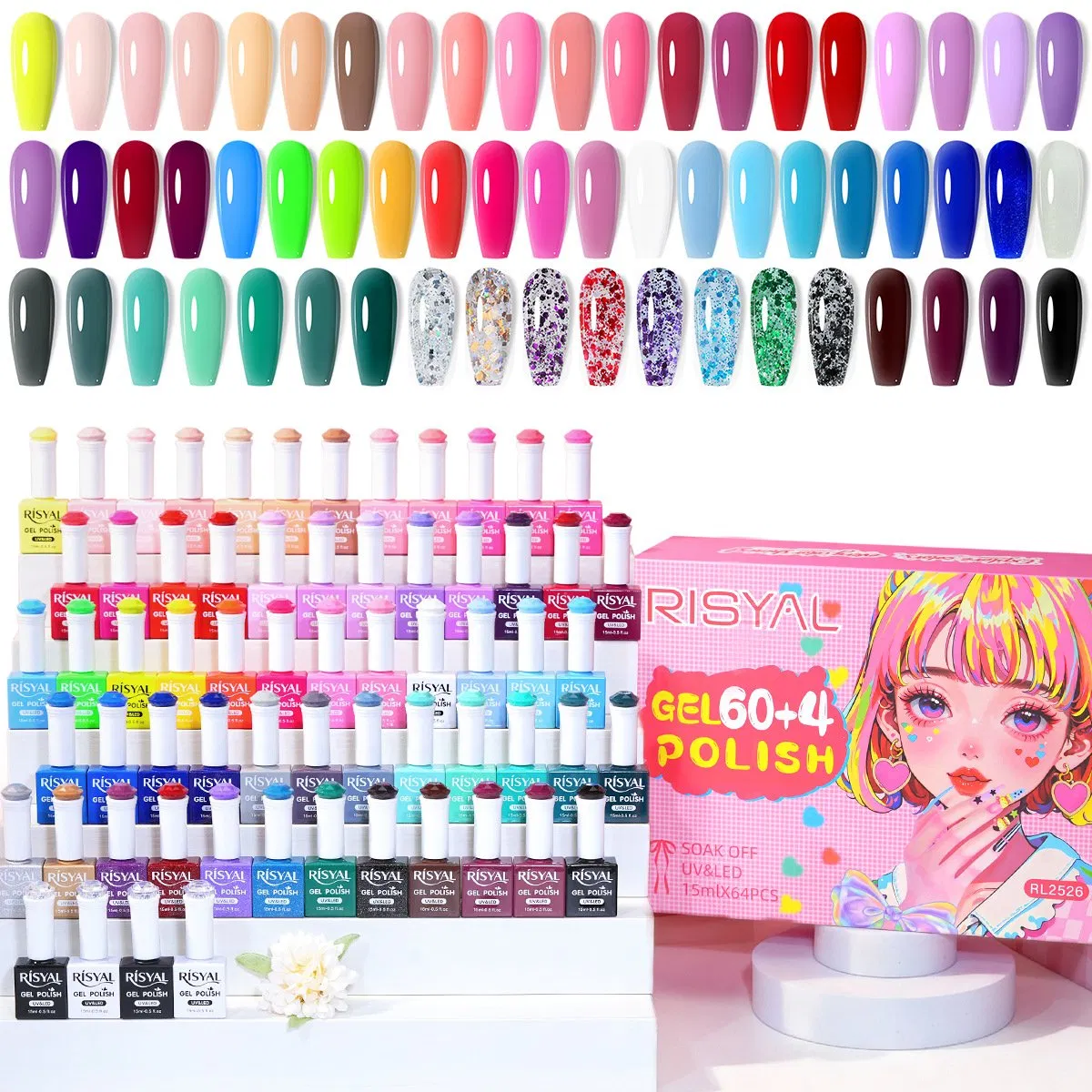 Jinhua Source Factory Customized 8ml Water-Based Nail Polish Quick-Drying Peelable and Transparent Bottle Packed