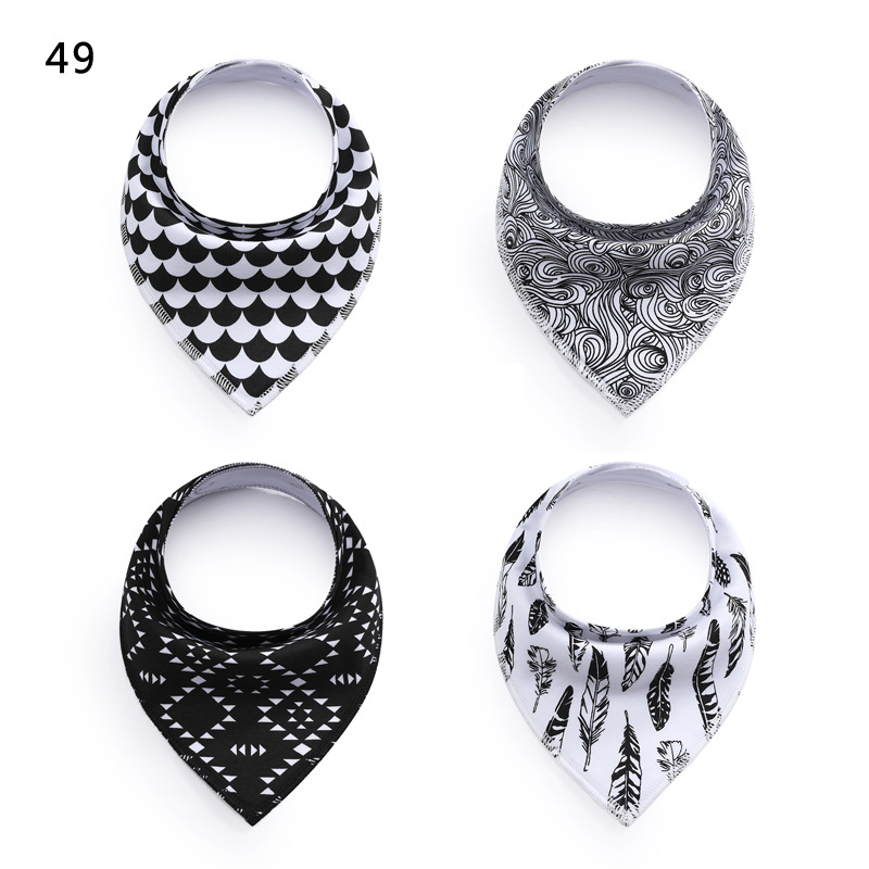 0141 Custom Fleece 100% Cotton Triangle Baby Bib Baby Bandana