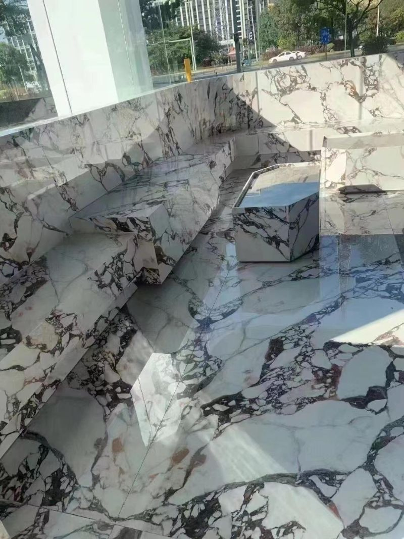 Premium White and Purple Sintered Stone for Luxury Spaces