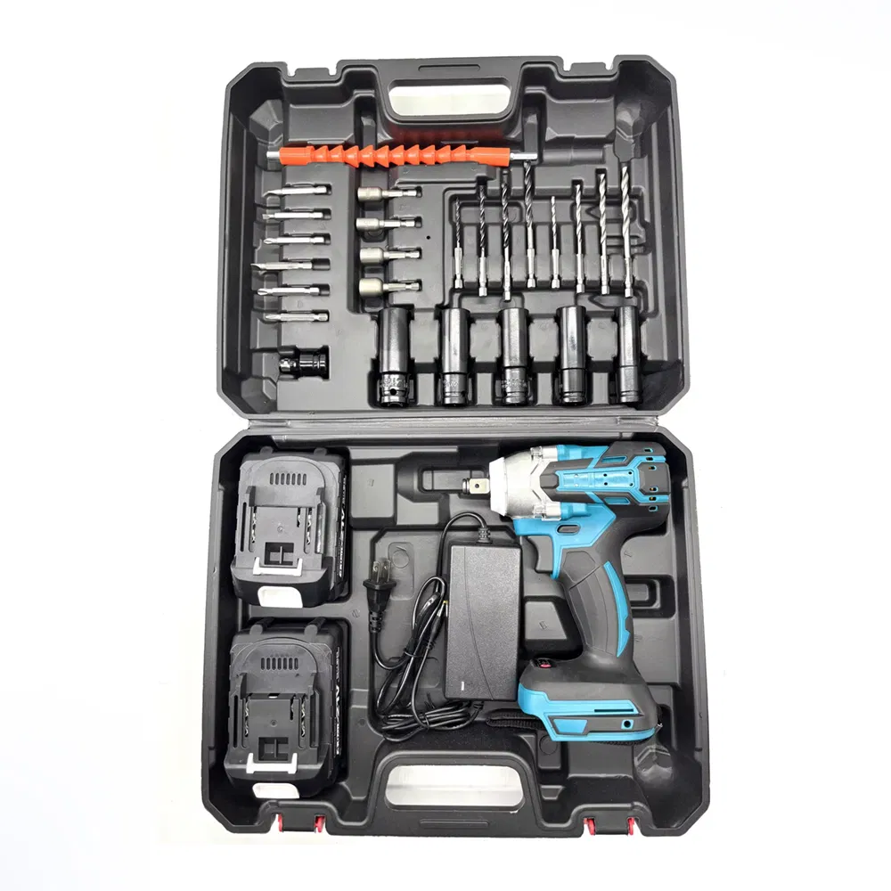 Electric Tool Set with High-Voltage Power Wrench and Battery