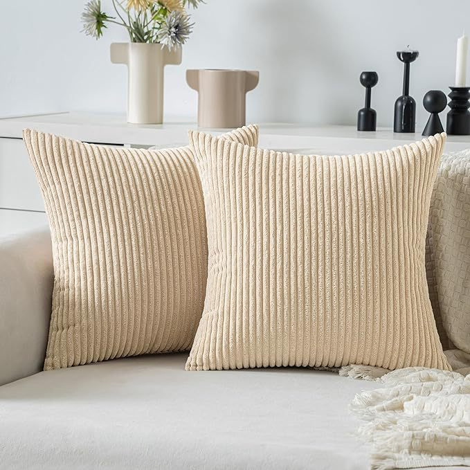 Nordic Corduroy Living Room Sofa Simple Modern Solid Color Cover Bedside Cushion Pillow