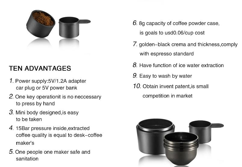 Hot Selling Coffee Maker Electrical Cup Portable Mini Espresso Cup Coffee Maker