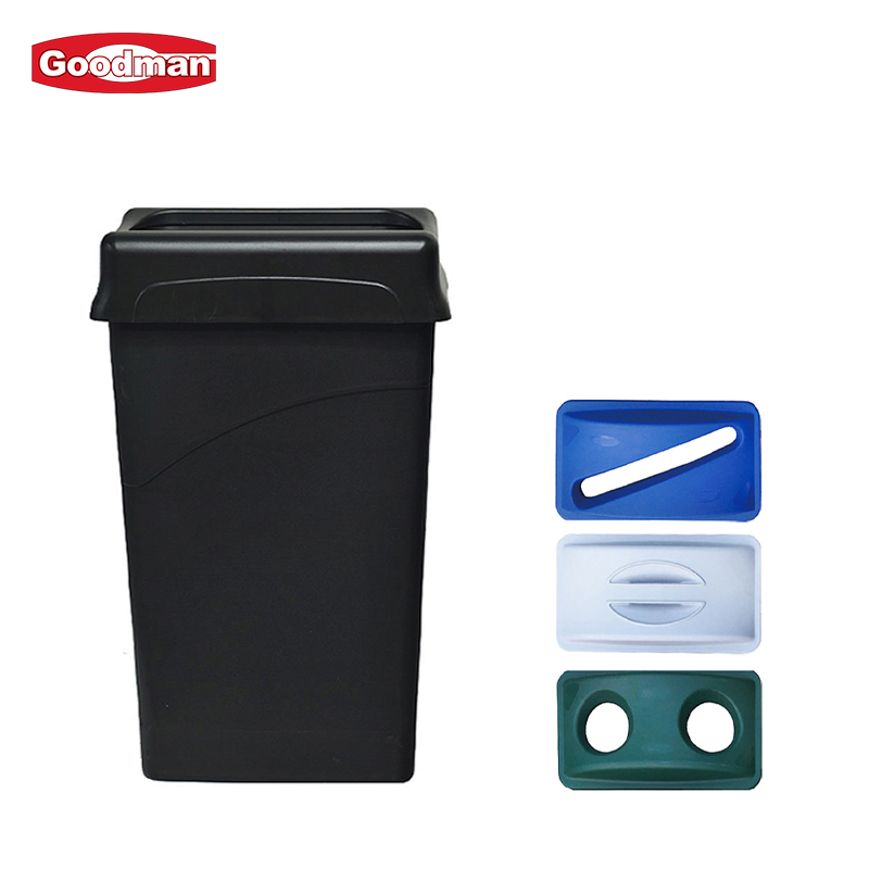 High Quality Canteen Restaurant Waste Bins Plastic Trash Dustbins with Lid