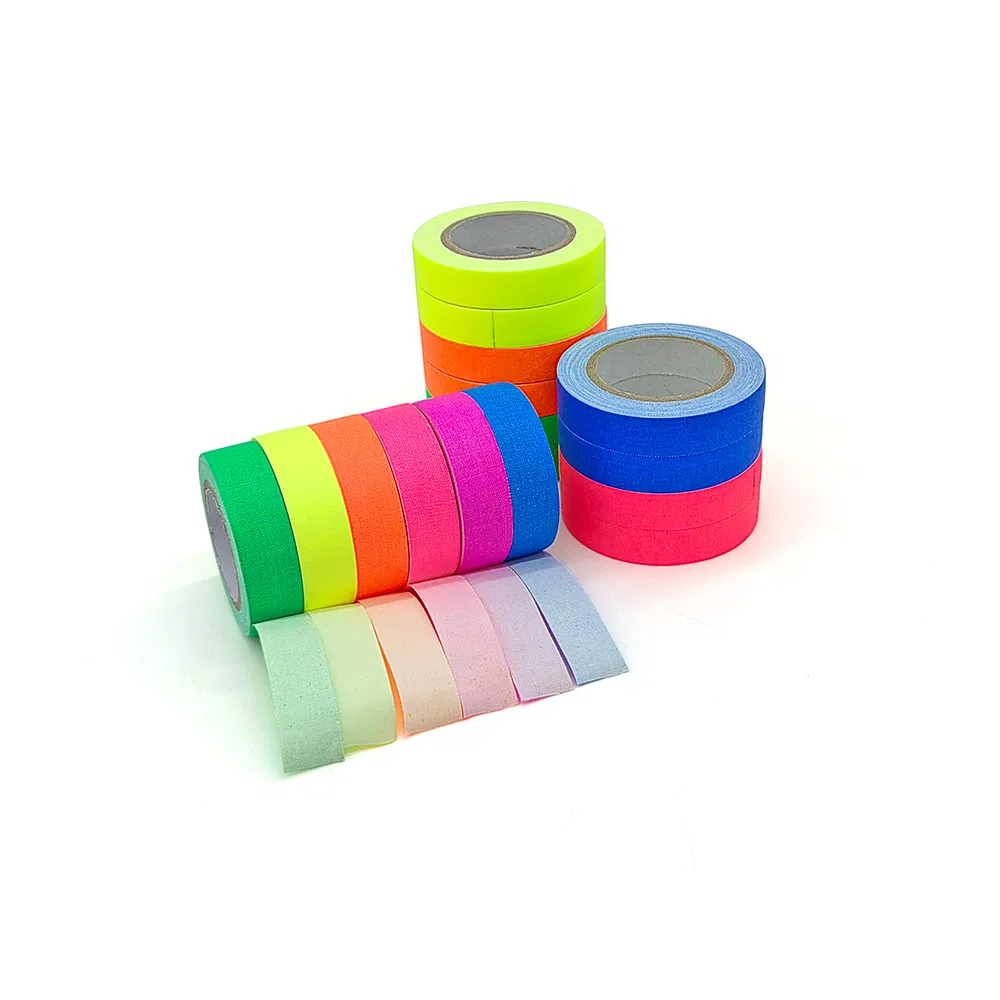 Heavy Duty Waterproof Neon Gaffer Fluorescence Cloth Duct Fluorescent Highlighter Colored Tape