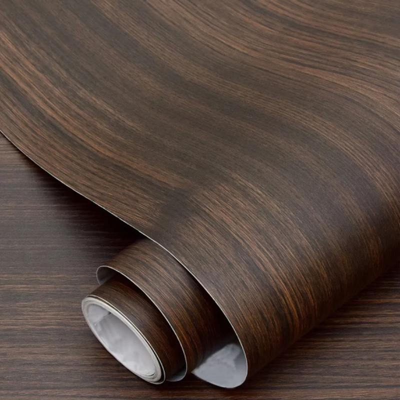 PVC Self Adhesive Waterproof Wood Grain Vinyl Film Heat Transfer Lamination Shrink Self Adhesive PVC Film Vinyl Rolls