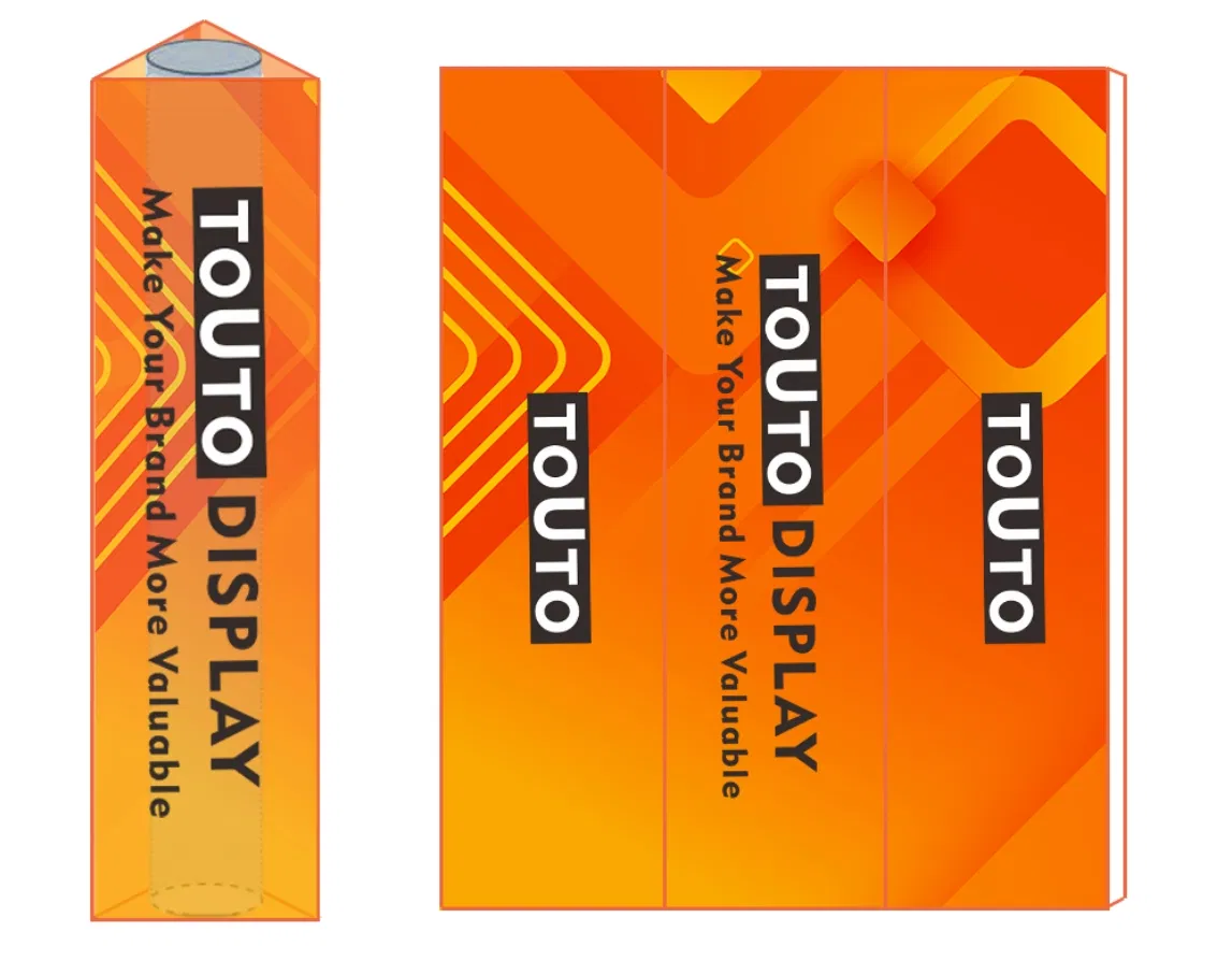 Custom Bollard Cover PP Plastic Corrugate Trade Show Display Advertise Stand