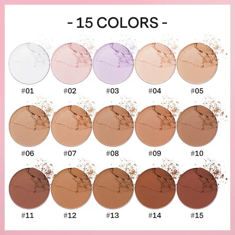 Vegan Matte Finished Setting Powder Long Lasting Oil Control Face Matte Contour Bronzer Pressed Compact Powder