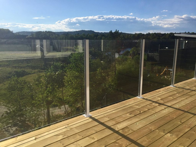 Aluminium Post Glass Balustrade for Glass 8.76mm~13.52mm Baluster Glass Fencing/Railings