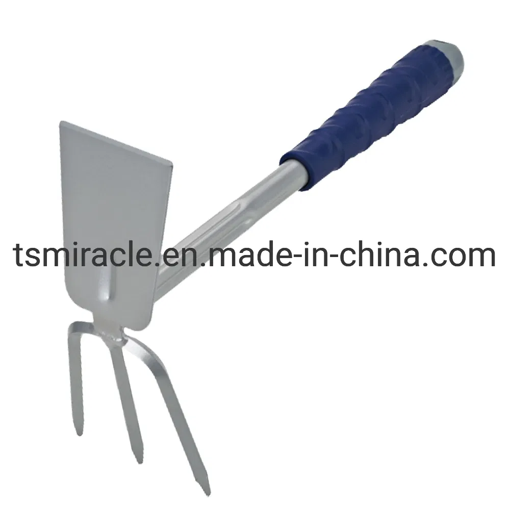 Multifunctional Wooden Handle Fork Hoe Garden Tool Rake Pickaxe Dual-Purpose Small Hoe