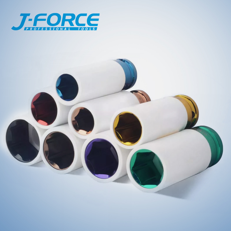 Heavy-Duty Thin Wall Impact Socket Wrench Set 1/2" for Lug Nuts with Wheel Protector