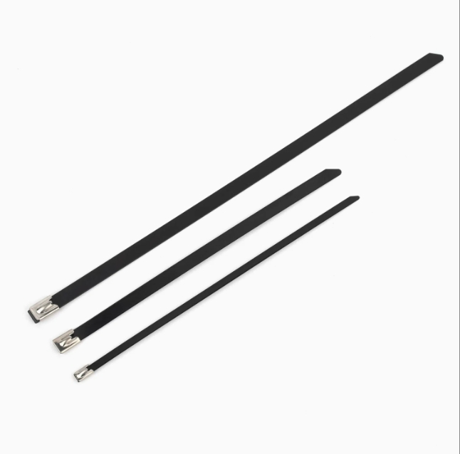 Стяжка хомут из нержавеющей стали с ПВХ покрытием, 6/10 мм