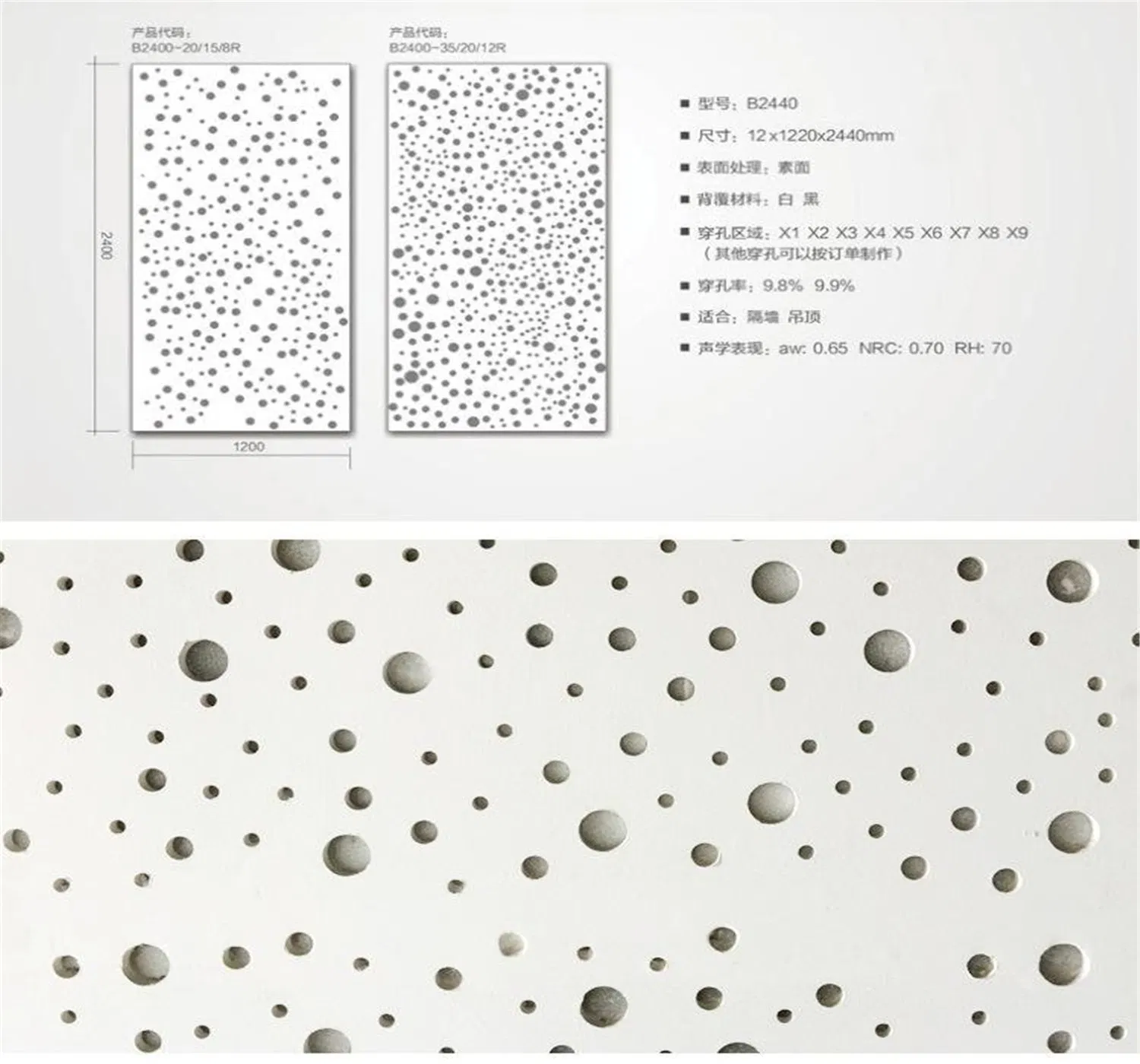 Stylish Strong 600X600 Gypsum False Ceiling Board for Hospital Office