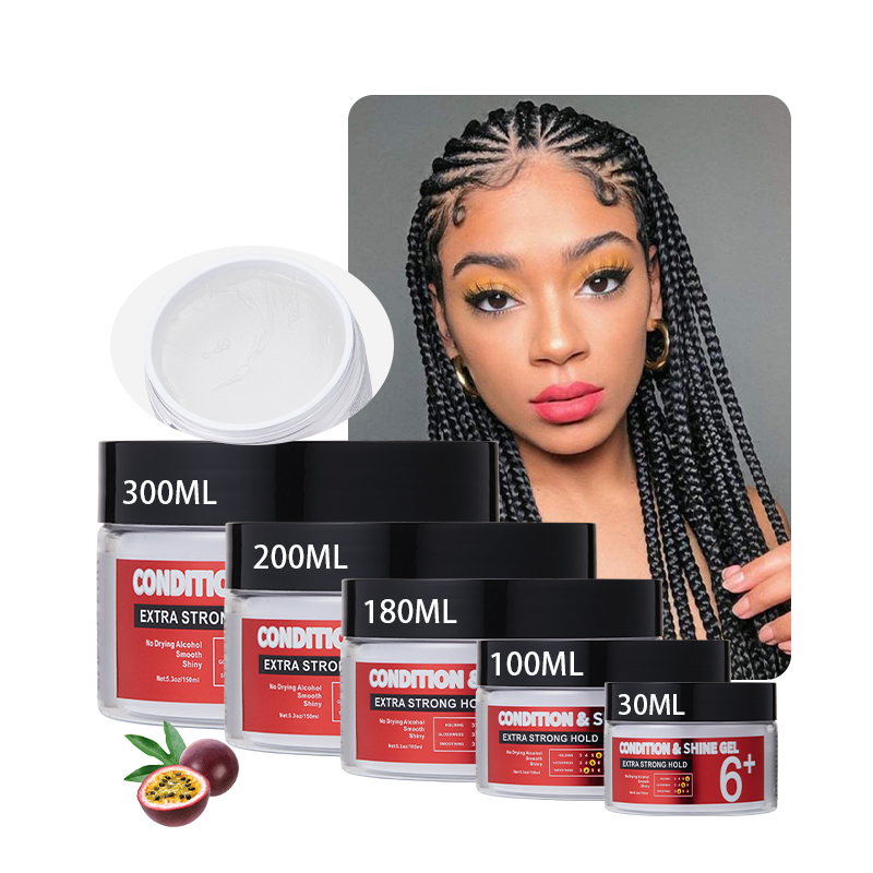 OEM/ODM Hair Wax Private Label Styling Hair Braid Gel Extra Hold Vendor Super Shine Hair Gel for Men Women