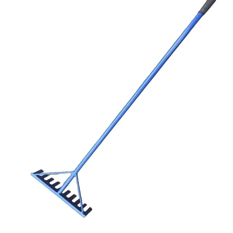 Hot Sale Steel Handle Serrated Rake Head Sand Pit Flat Sand Rake
