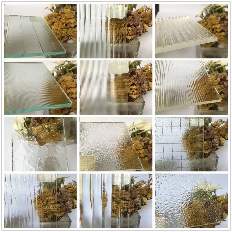 3/4/5/ 6mm Clear Rolled Figured Patterned /Tempered Decorative Glass for Window/Shower Room