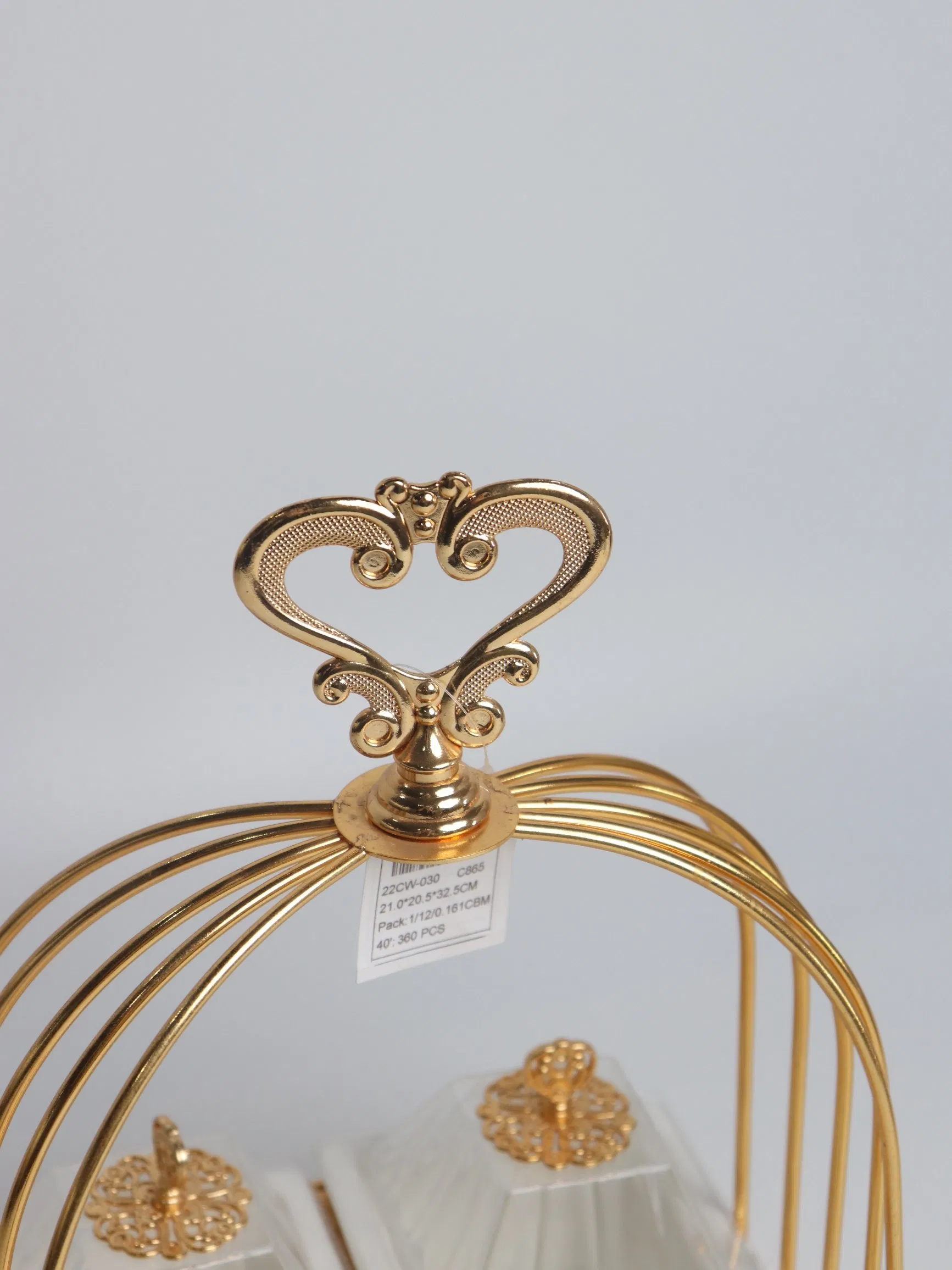 Dinner Set Kitchen Utensils Gold Plated Iron Tray with Plastic Bowl Set Candy Tray