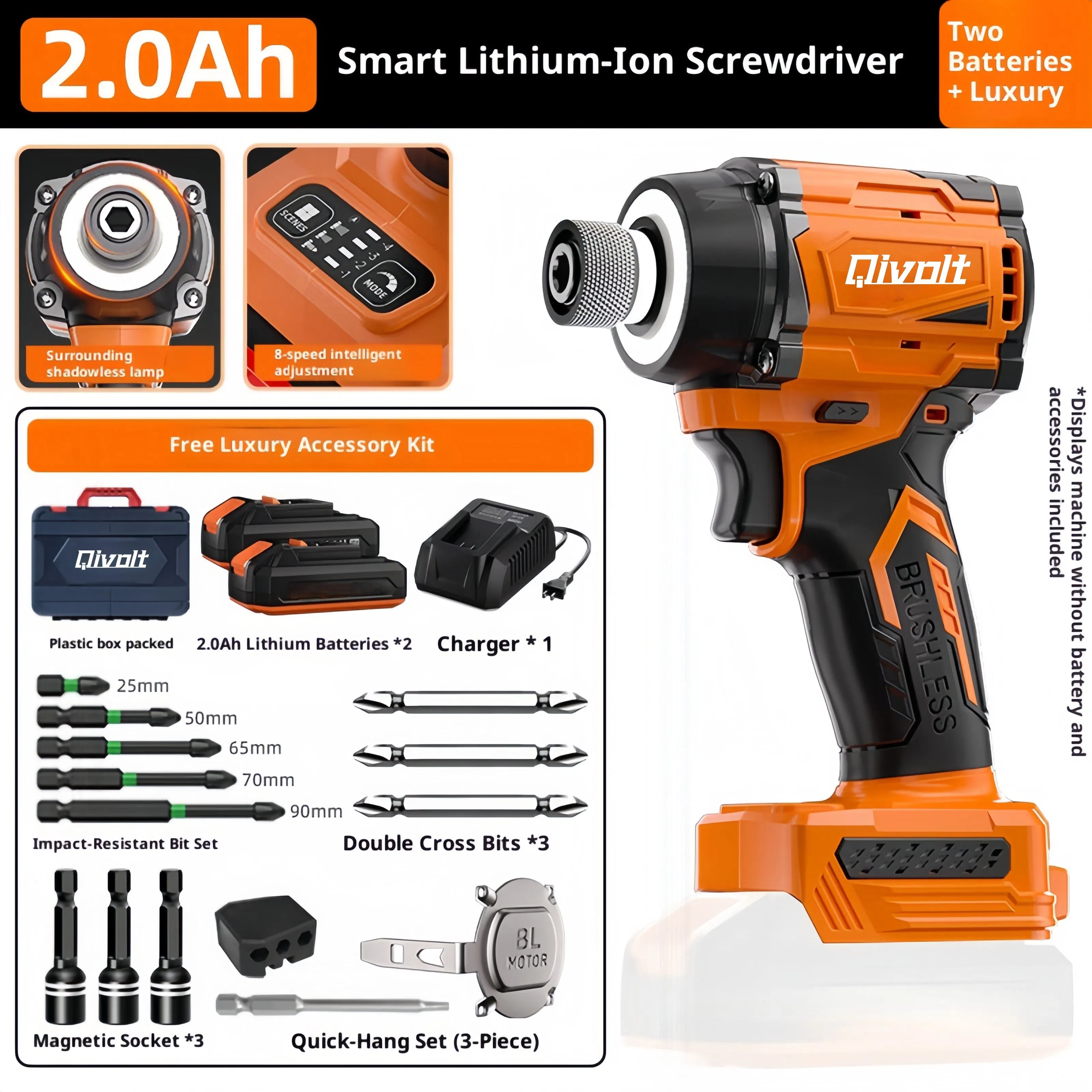 Беспроводной ударный гайковерт Hotsales 20V с бесщеточным мотором