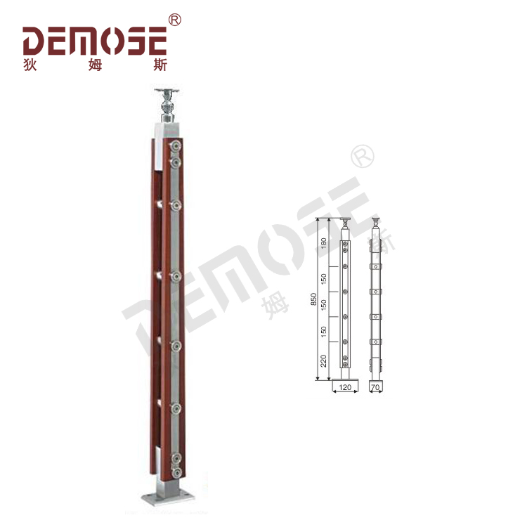 Hot-Sale Steel Wood Balusters for Glass/Wire Railings (DMS-26096)