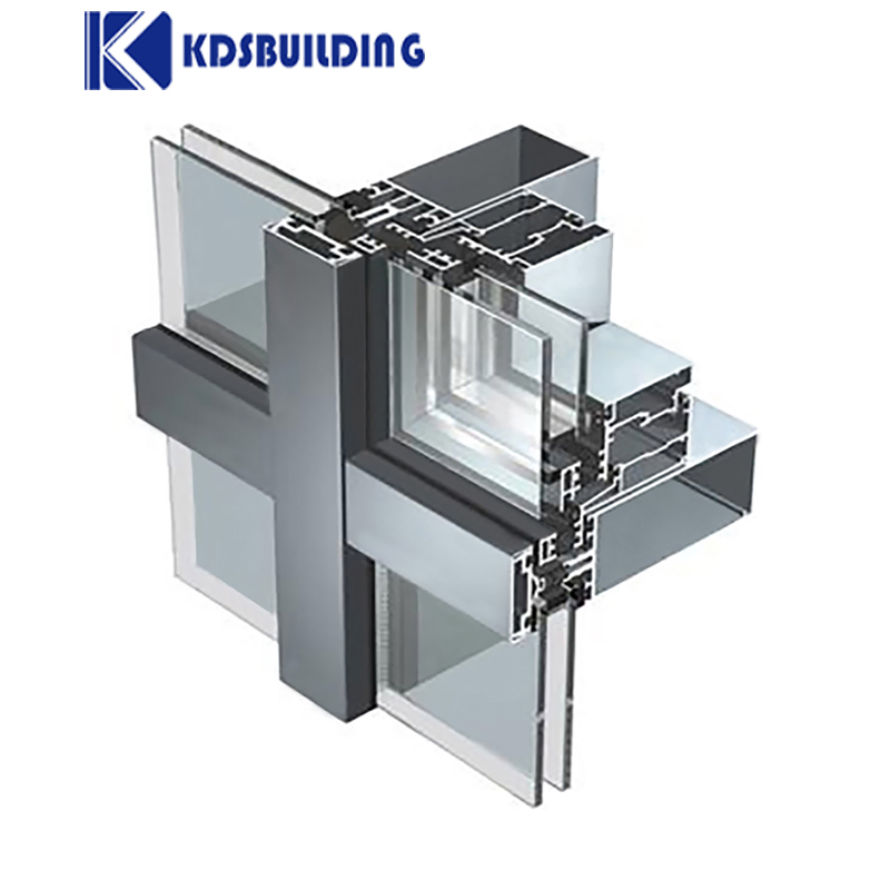 Kdsbuilding Supply Heating Bulletproof Transoms Aluminum Exposed Curtain Exterior Glass Wall