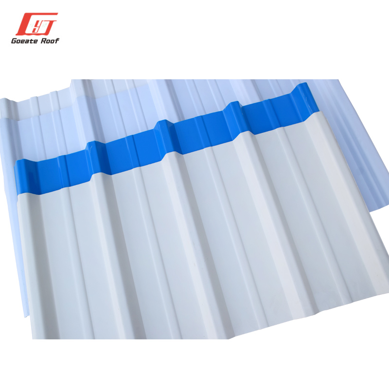 Building Material Lightweight Plastic Panel Heat Insulation Trapezoidal UPVC Tile Corrugated PVC Roofing/Roof Sheet