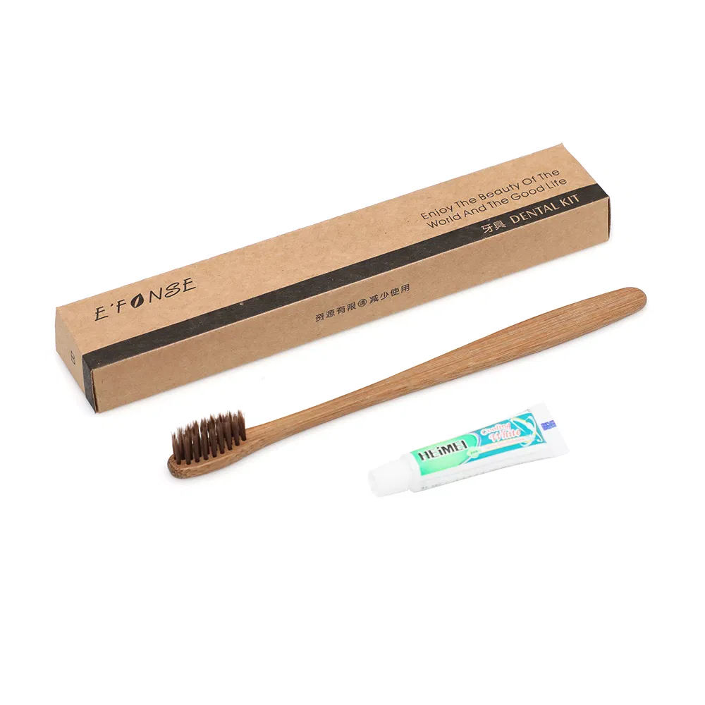 Eco Friendly Wholesale Biodegradable Toothbrush Set Logo Hotel Organic Charcoal Bamboo Toothbrush