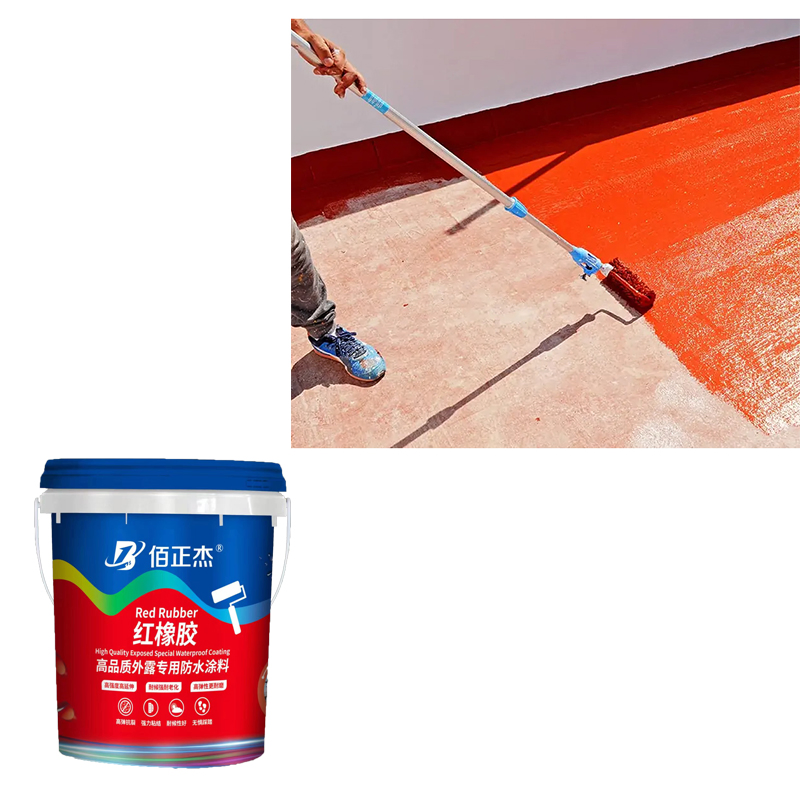 Red Rubber Waterproof Paste Roof Waterproof and Leak Proof Coating