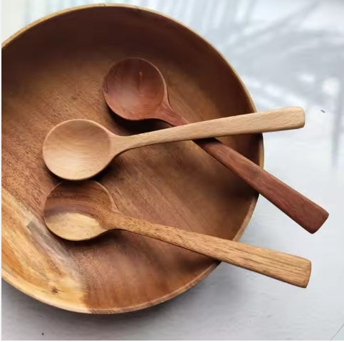 2025 New Style Wooden Cutlery Nanmu&Grass Tree Spoon Kitchenware Set