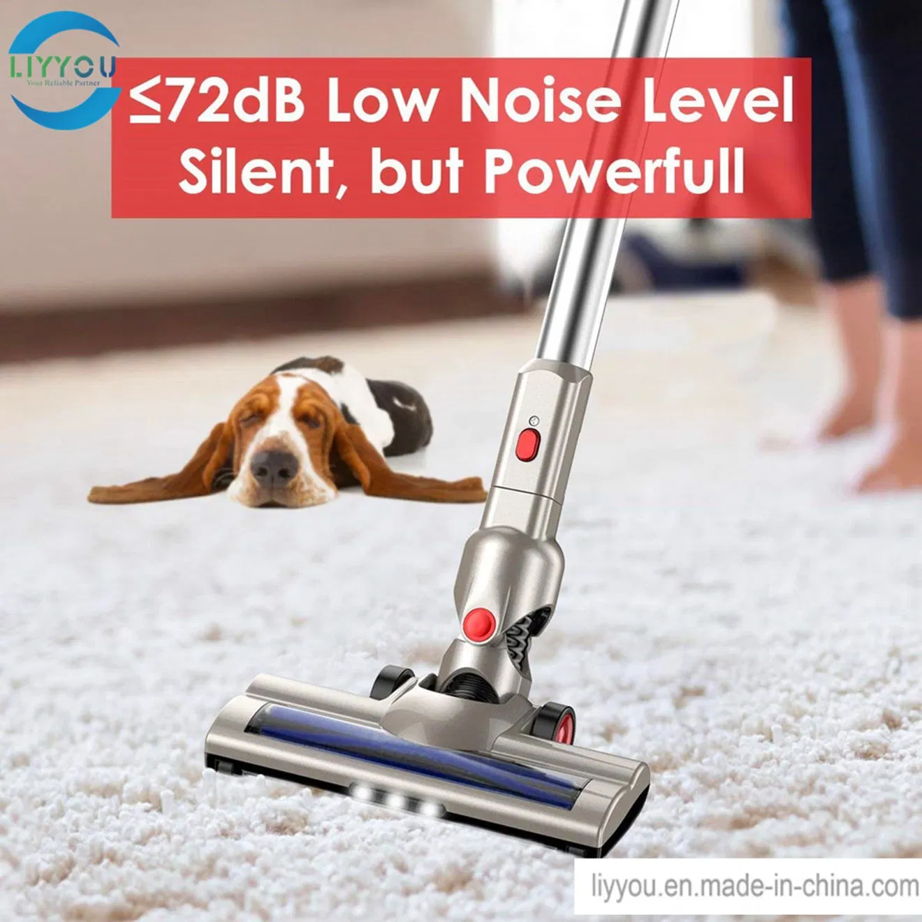 Ly-675 Cordless Handheld Upright Stick Rechargeable Speed Control Vacuum Cleaner