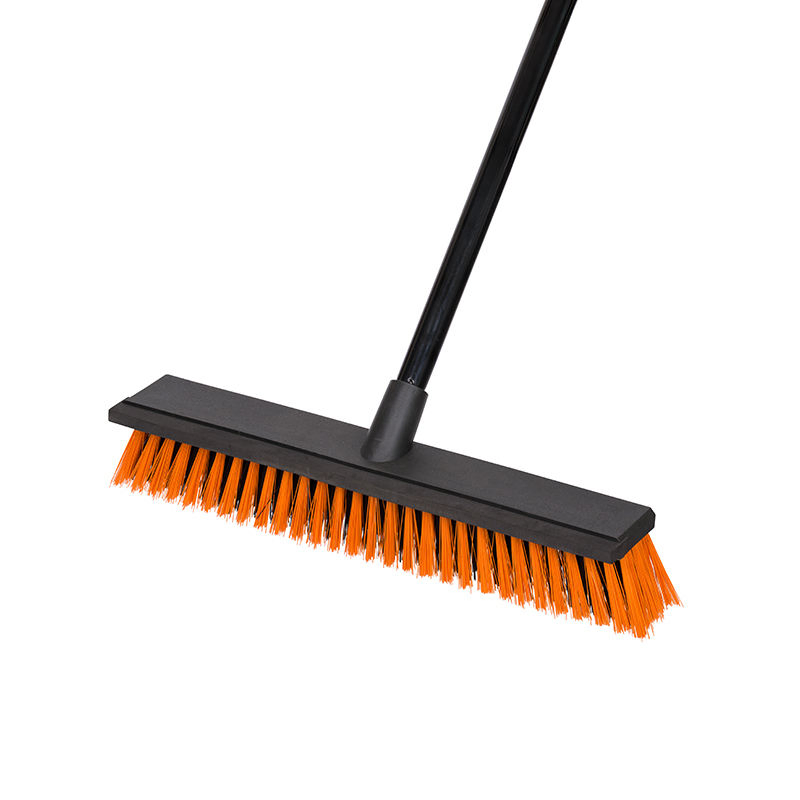 Long Handled Stiff-Bristle Cleaning Brush for Hard Floors and Cement Marble Tiles Heavy-Duty Garage Sweeping Brush Large Outdoor Cement Surface Brush