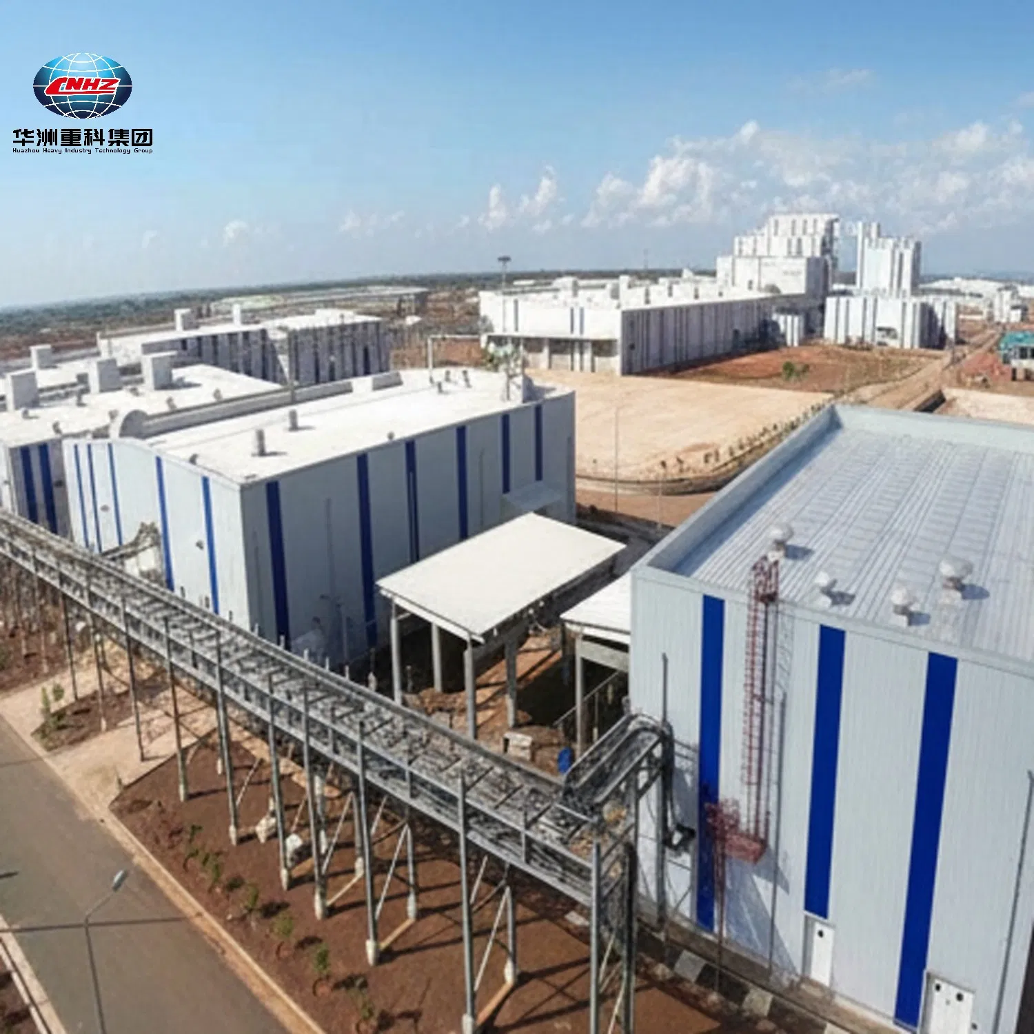 Fireproof Corrugated Sandwich Panel Cladding Steel Workshop Prefab Heavy Steel Structure Workshop