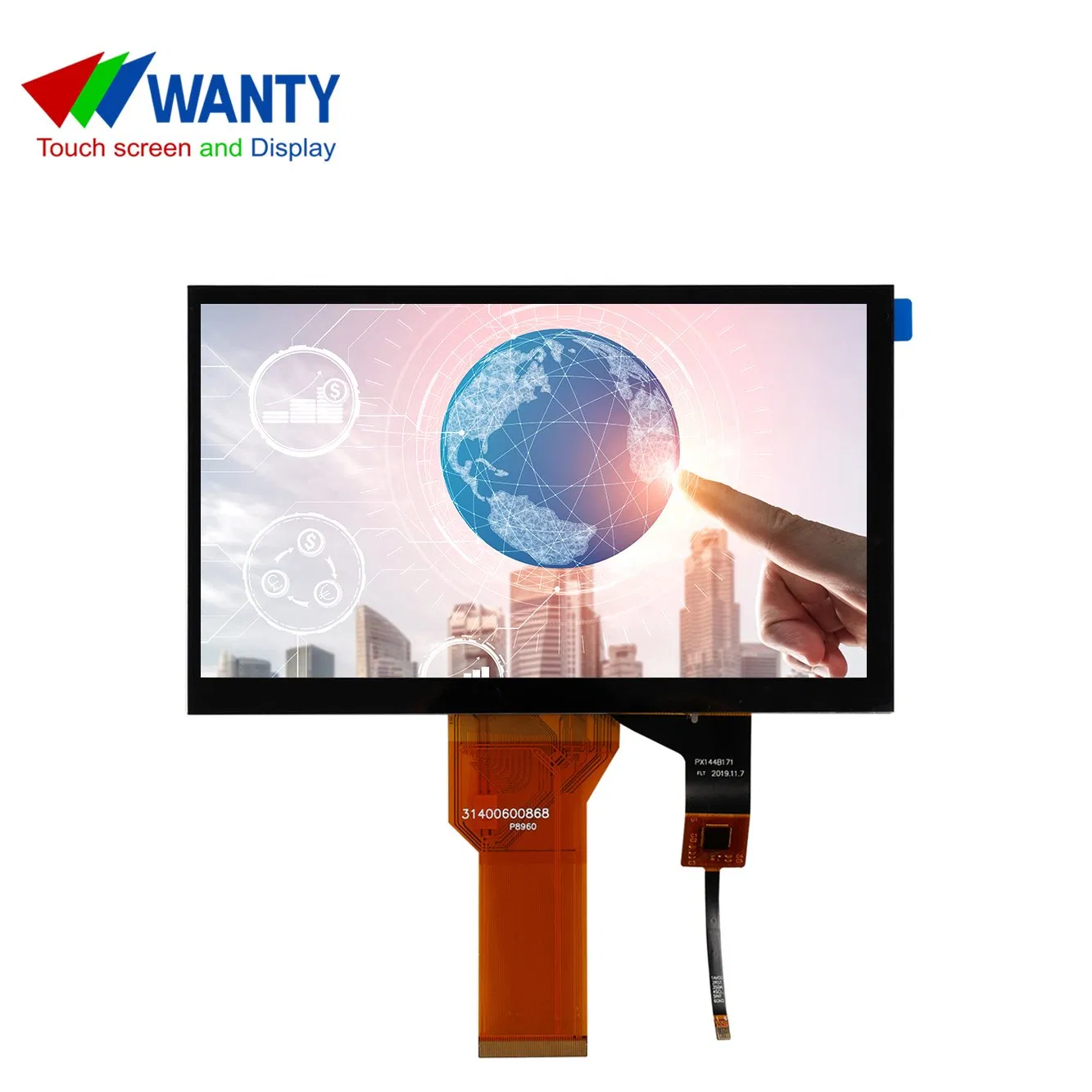 Factory Price 7 Inch Multi-Finger Cap Touchscreen Projected Capacitive Touch Screen Panel 800x480 RGB LCM Module TFT LCD Touch Display