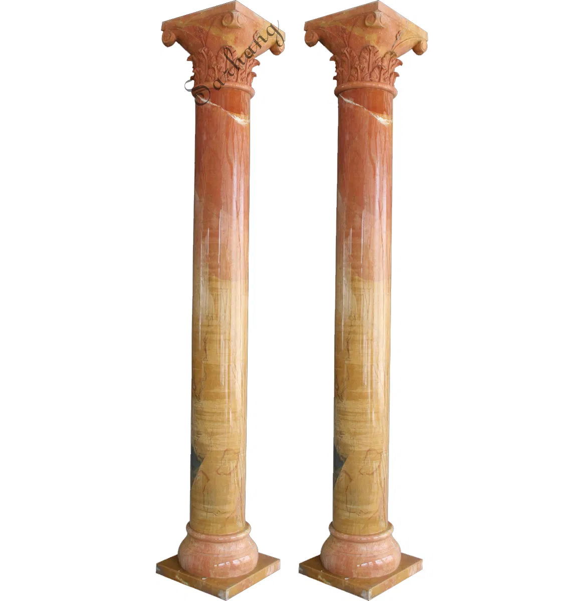 Customized Outdoor Building Decoration Pillars Natural Stone Marble Roman Column
