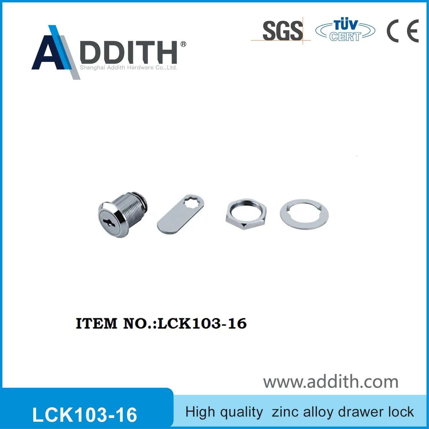 High Quality Zinc Alloy Hardware Cabinet Drawer Lock