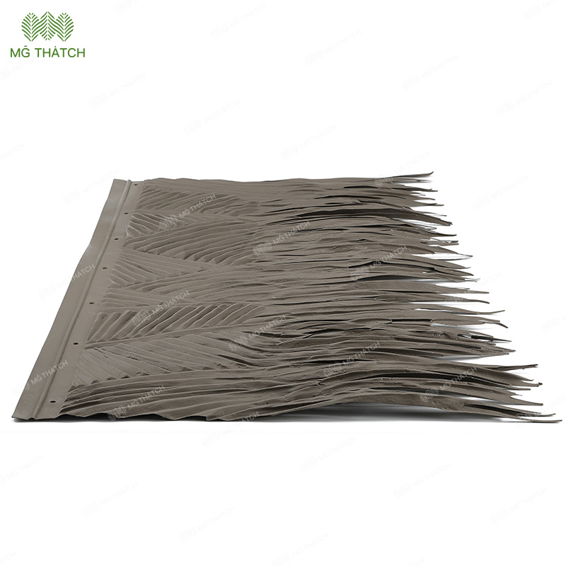 Gray Color Artificial Palm Thatch Roof Hdep Plastic Synthetic Straw Thatched Roof