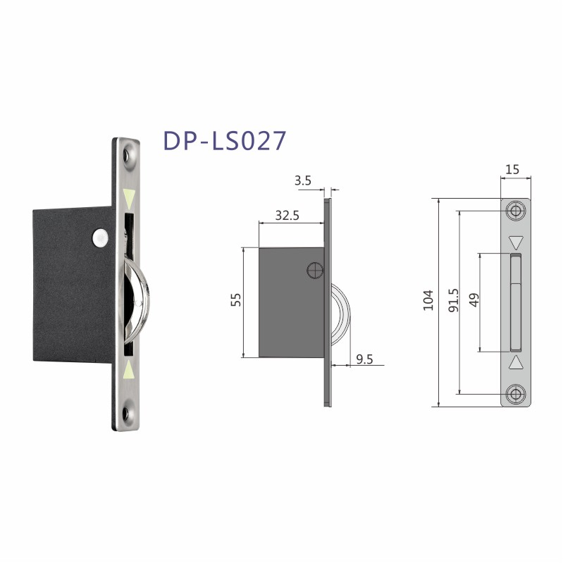 Heavy Duty Stainless Steel Pull and Flush Sliding Double Sided Door Handle Set Silver Black Door Handle