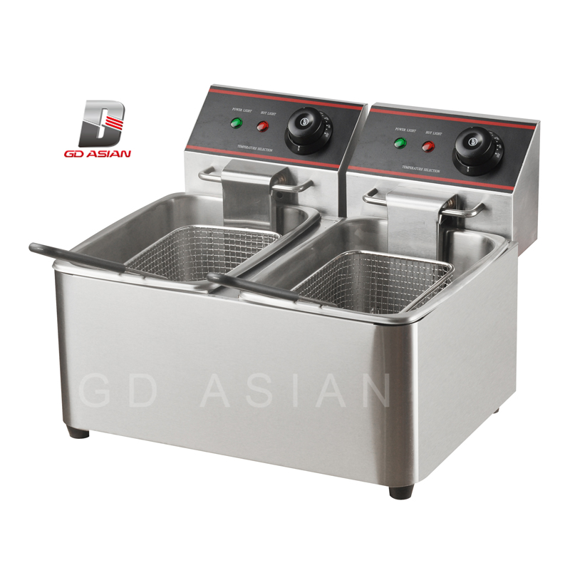 8L*2 Double Commercial Stainless Steel Electric Fryer