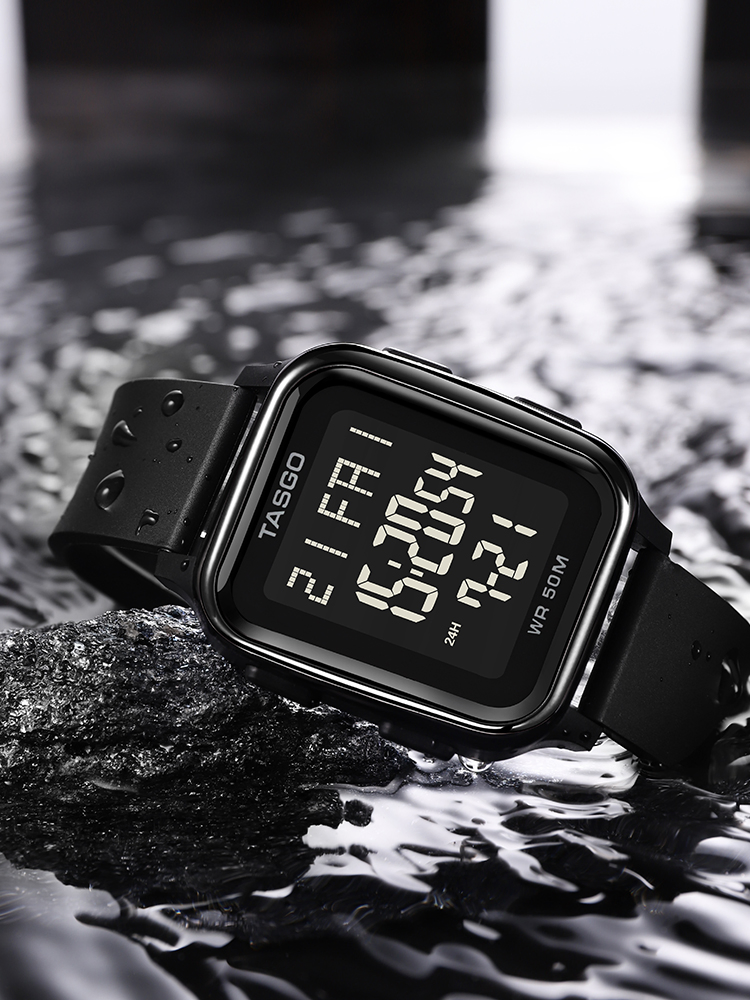 Square Pure Digital Smart Watch Light Weight School Watch Youth Children's Watches