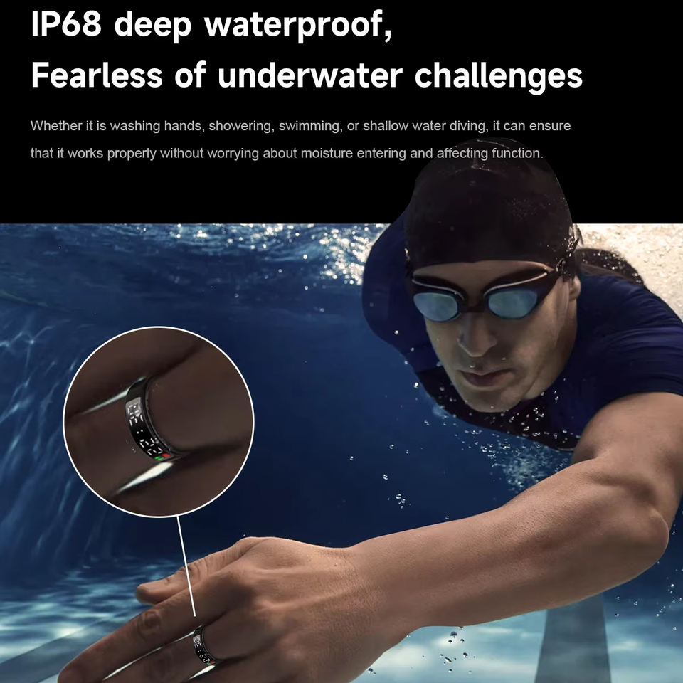 Умное кольцо SR08 для фитнеса и здоровья, водонепроницаемое