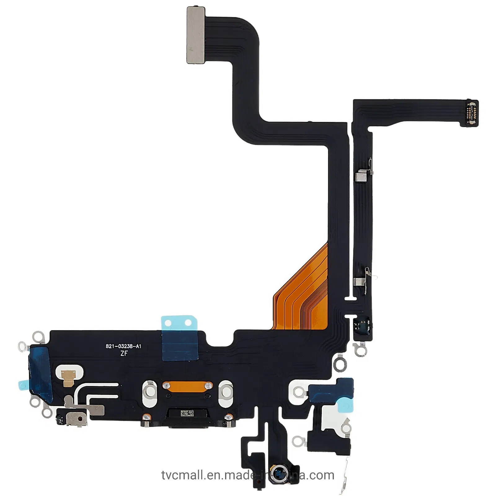 for iPhone 13 PRO 6.1 Inch Dock Connector Charging Port Flex Cable Replacement (without Logo) (High Copy) - Black