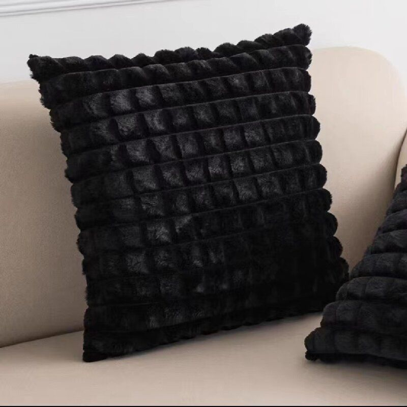 Polyester Cutting Fake Fur Cushion of Cover Seat Throw Sofa Wholesale Pillow