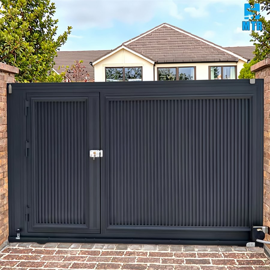 Aluminum Security Sliding Exterior Sliding Gate Applicable Contemporary Villa