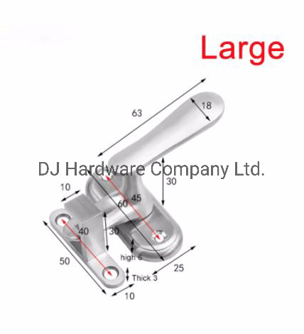 Stainless Steel Doors and Windows Sash Lock Window Latch Handle Sliding Window Handle Security Hasp Hardware