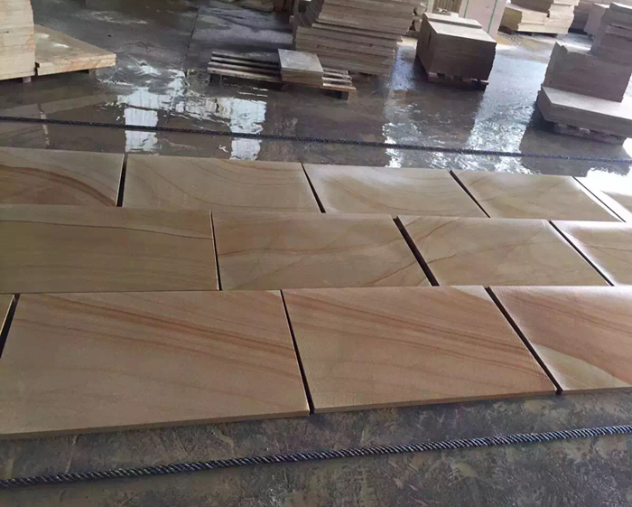 Teak Wood Sandstone Wall Cladding
