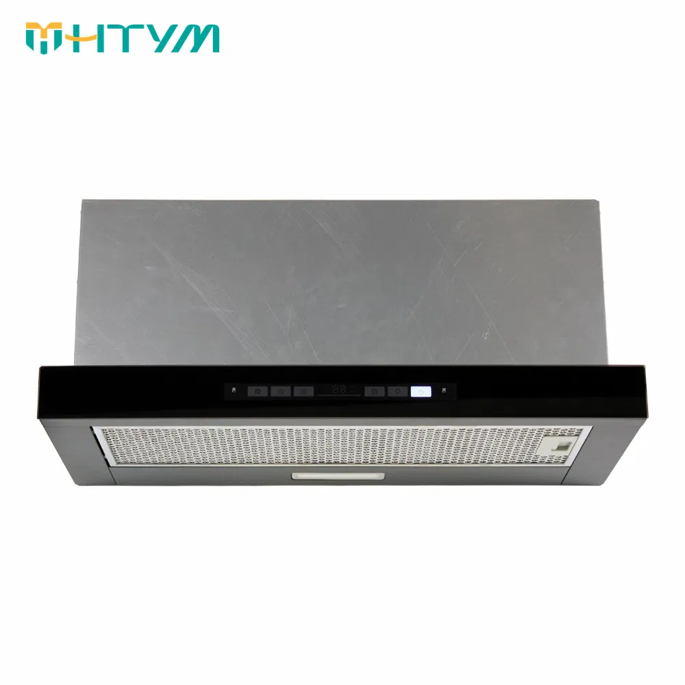 Luxury Retractable Range Hood Glass Interface and 3-Speed Silent Motor