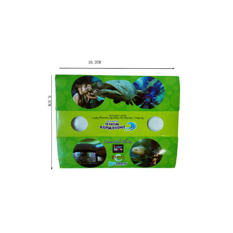 Custom Mini Children's Toy Portable Folding Telescope 3D Cardboard Binoculars