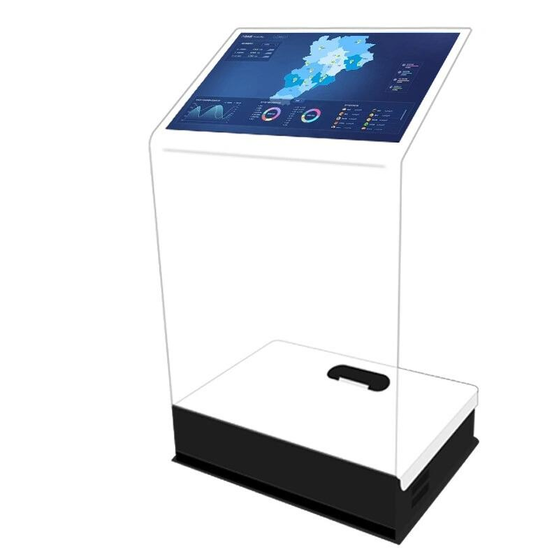 Interactive Touch Transparent Glass Protector Holographic 3D Projection Touch Kiosk