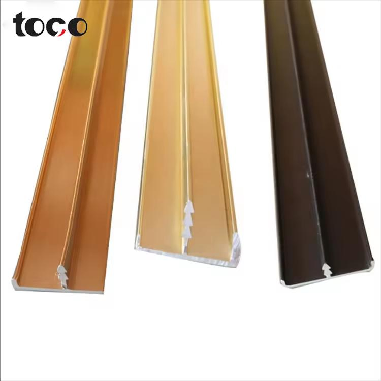 Multiple Color Square Aluminum Edge Banding Profile Corner Tile Trim