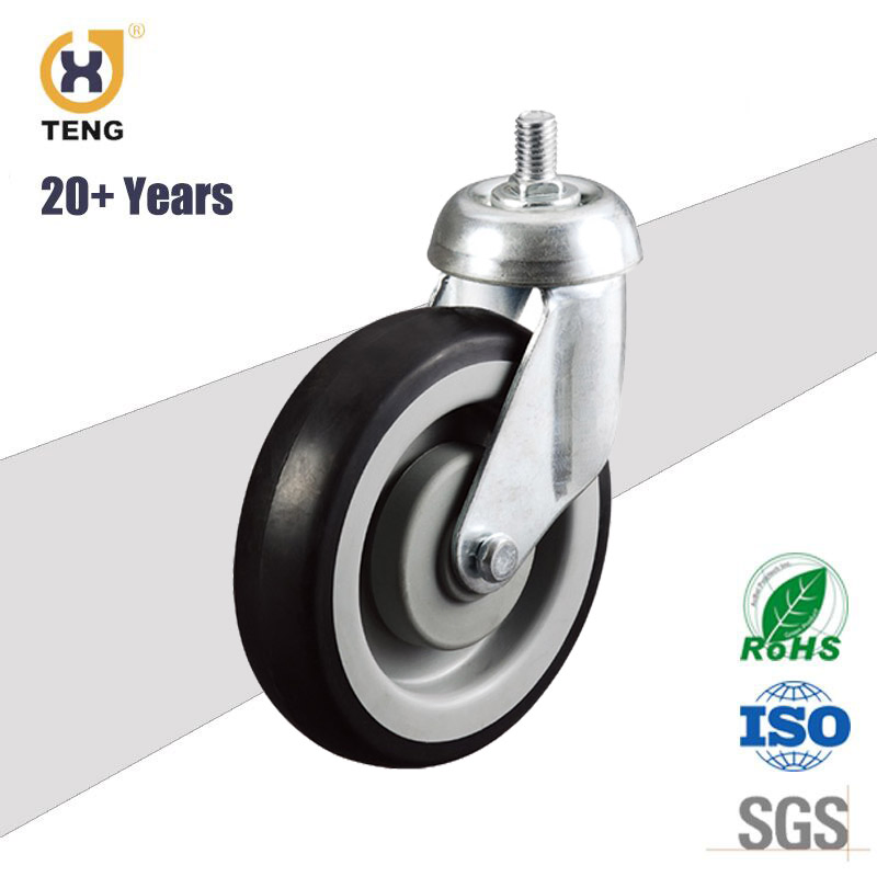 Swivel Supermarket Caster with Flat PU Wheel