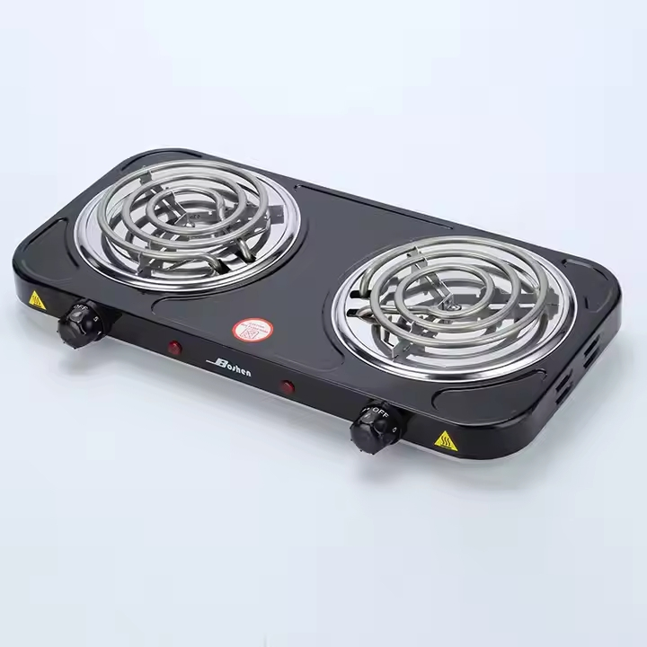 220V 2000W Double Head Electric Stove Multifunctional Temperature Control Kitchen Double Burner Hot Plate